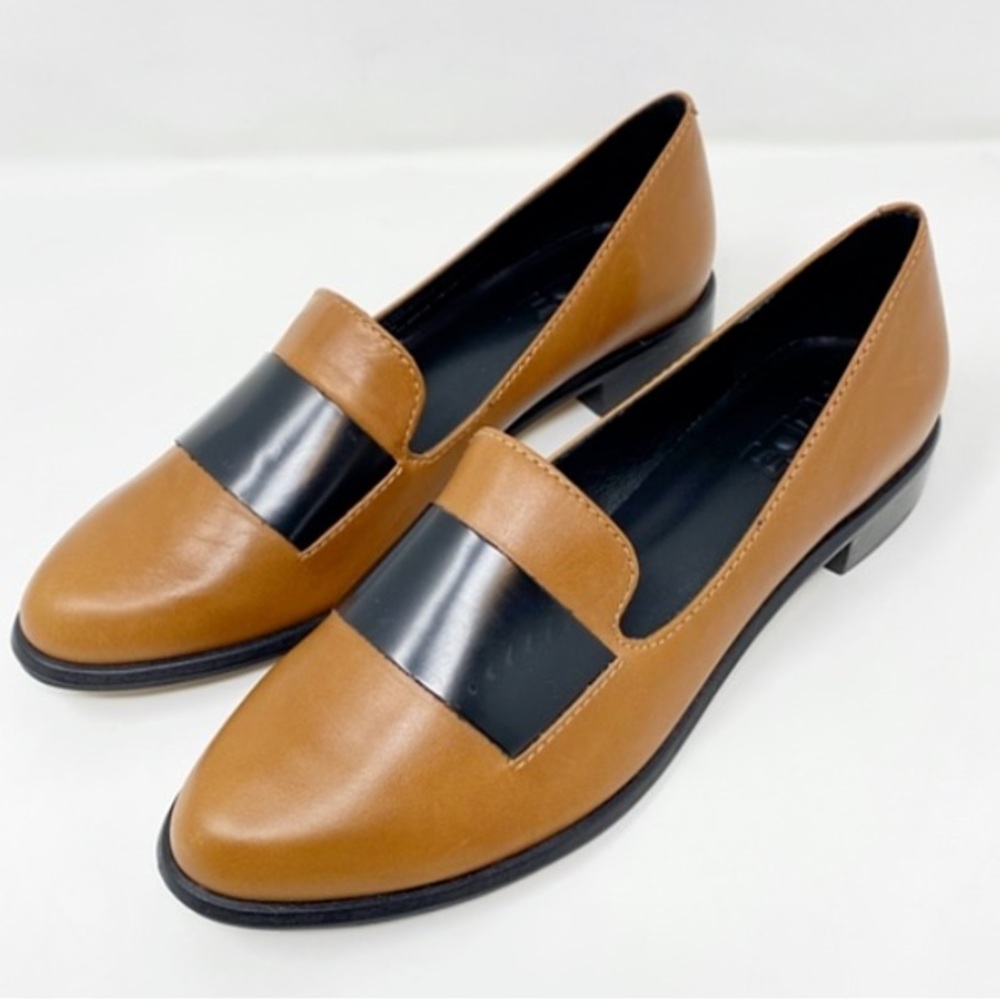 Leather M4DE Loafers in Sz 8.5 NEW W/O tags. Made in Brazil. Preppy style.